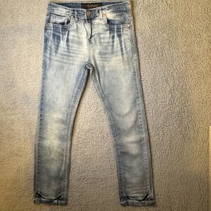 Cultura New York Girls Whiskered Skinny Blue Jeans Stretch Denim Size 16‎